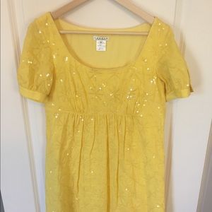 Lyndia Bright Yellow Sundress lined with Sequins