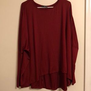 Flowy red blouse