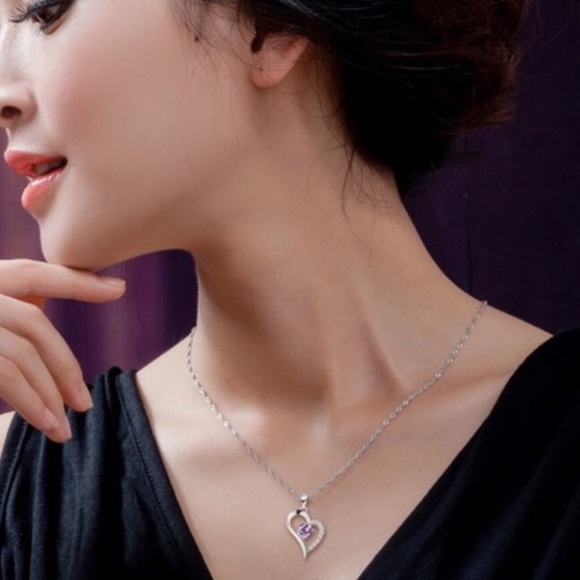 Sterling Silver Amethyst Necklace💜 - Picture 2 of 2