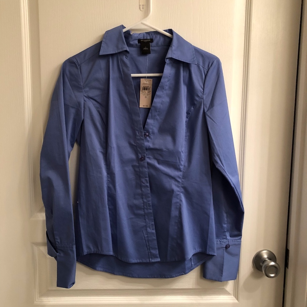 Blue button down shirt