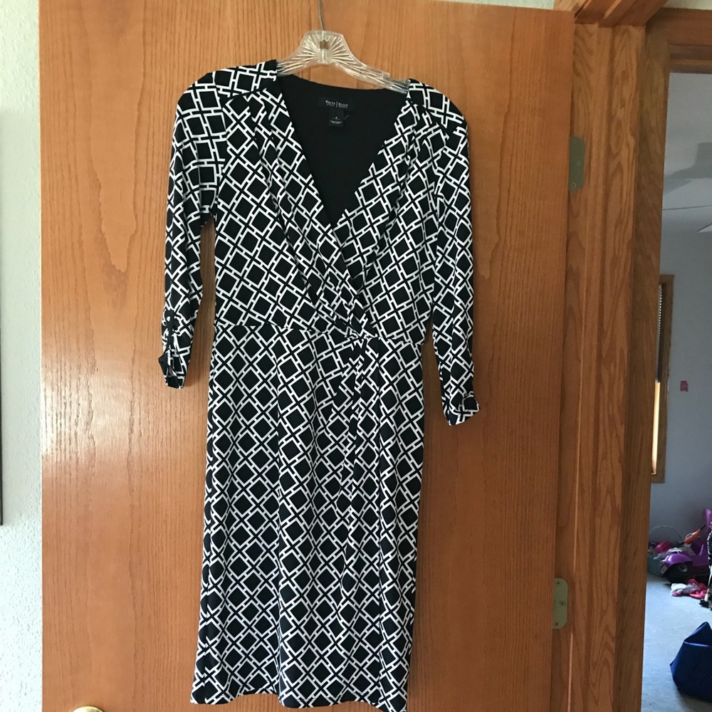 White House Black Market diamond print dress