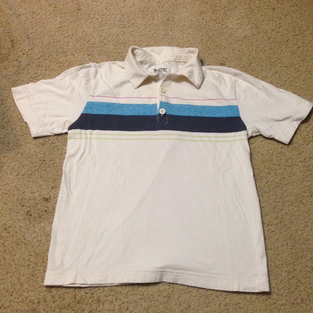 White polo shirt size 8-10