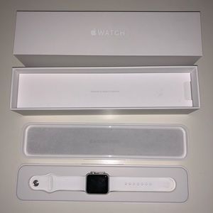 Apple Watch Sport 38mm Series 1 white band