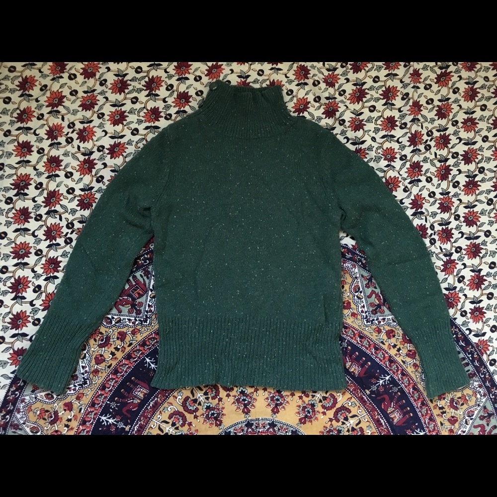 Anthropologie Moth Speckled Forest Green Sweater