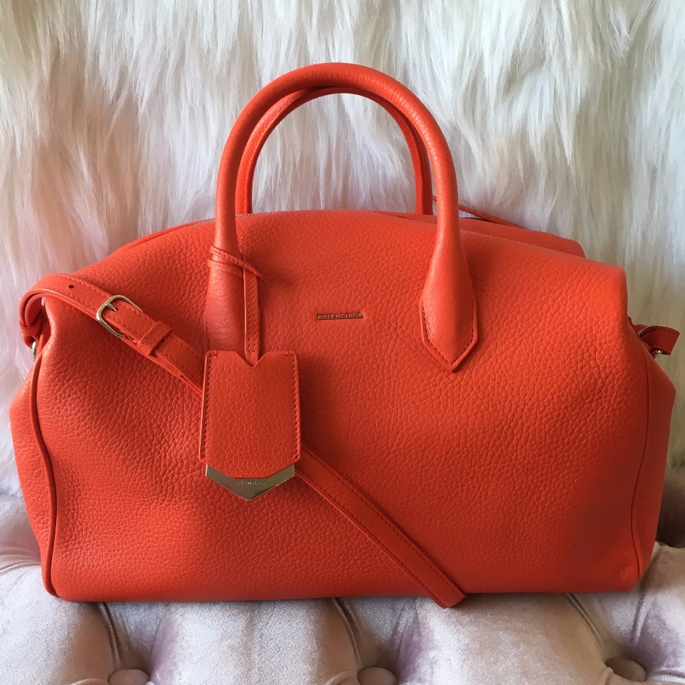 NEW BALENCIAGA Ddxon Veau Gros Grain Rouge