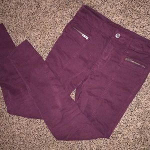 Burgundy American eagle high rise jeggings
