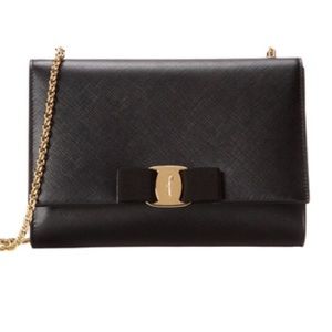 FERRAGAMO BLACK VARA MINIBAG! NWT AND BOX!