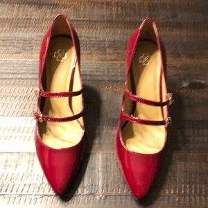 Red patent leather Ann Taylor pumps size 9
