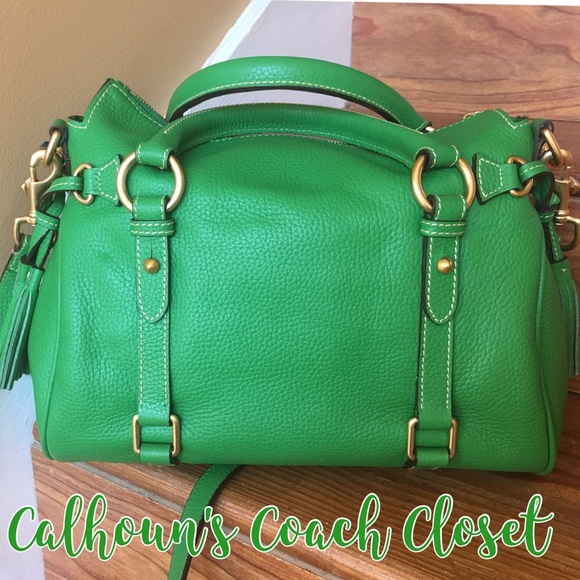 Dooney & Bourke Kelly Green Satchel Flap FoldOver - Picture 3 of 5