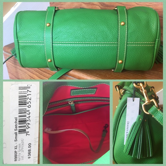 Dooney & Bourke Kelly Green Satchel Flap FoldOver - Picture 4 of 5