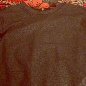 Lululemon satin black floral sweater