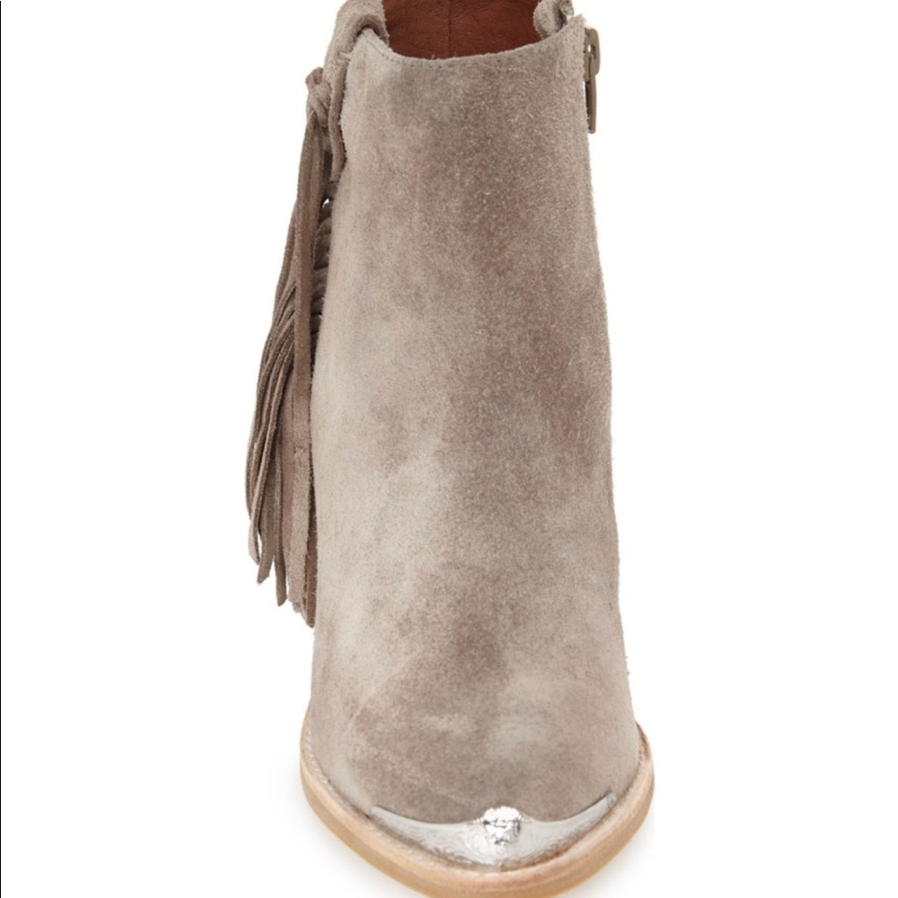 Jeffrey Campbell Pascal Fringe Booties, Size 8 - image 2