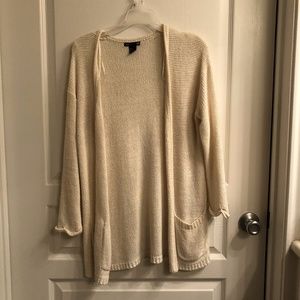 White knit cardigan