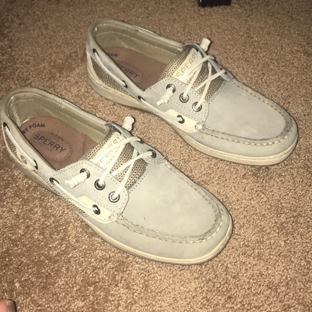 Sperry top-sider light gray shoes!!