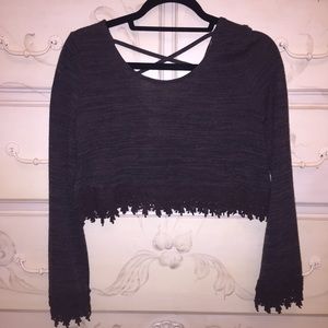 Dark Gray Cropped Sweater!