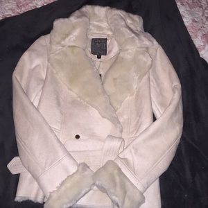 Guess fur lined coat