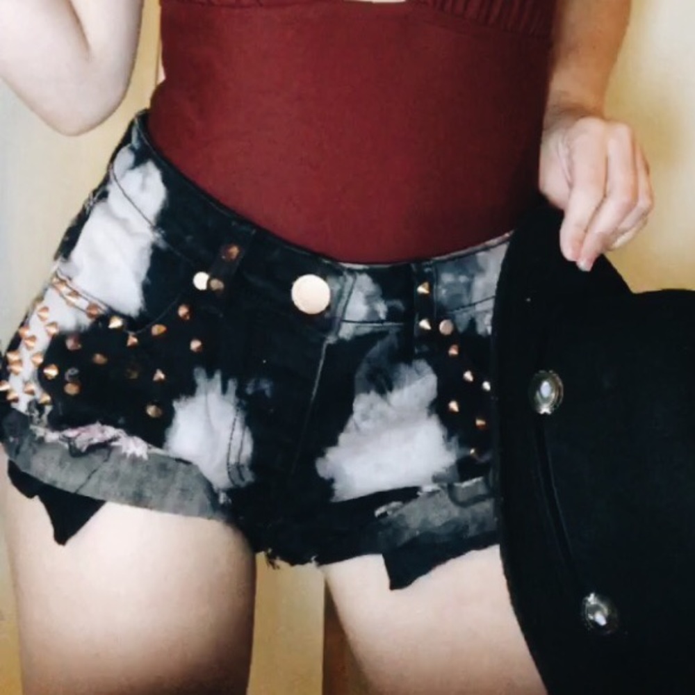 Vintage Tie Dye Denim Shorts