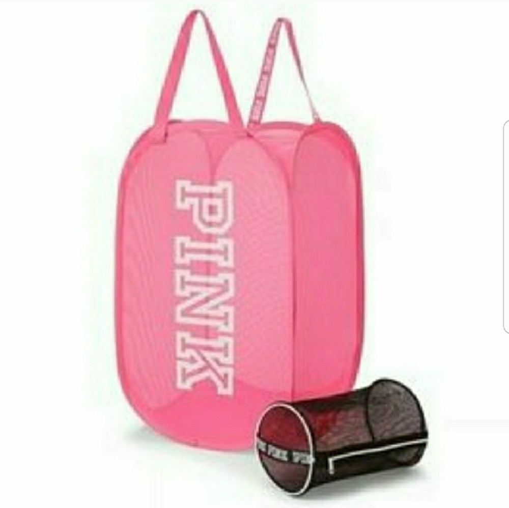Pink laundry bag