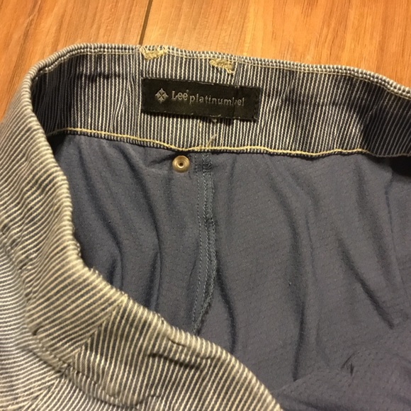 Striped Blue Jean Skort - Picture 2 of 2