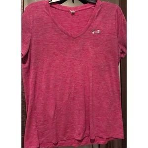 Pink Under Armour Short Sleeve Dry-Fit Top