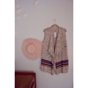 Sonoma waterfall cardigan sweater vest Large