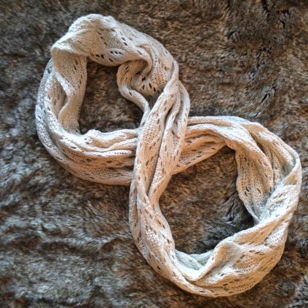 World Market Cream Infinity Scarf