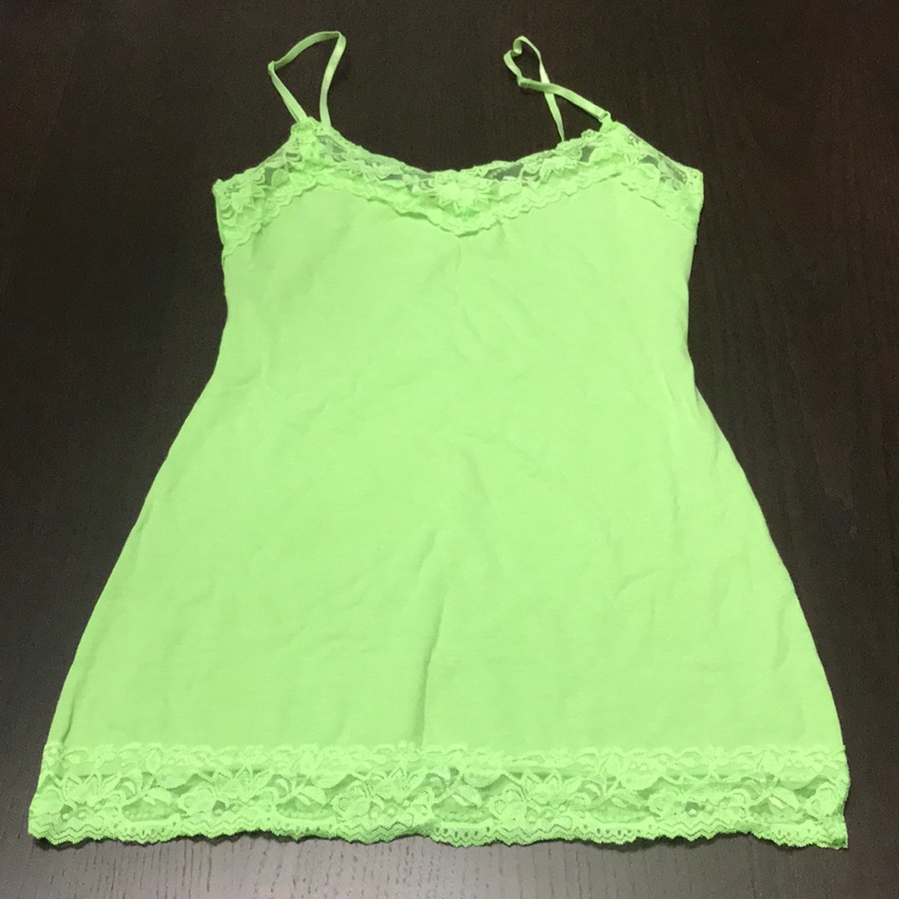 Bozzolo Green Camisole with Lace - NWOT