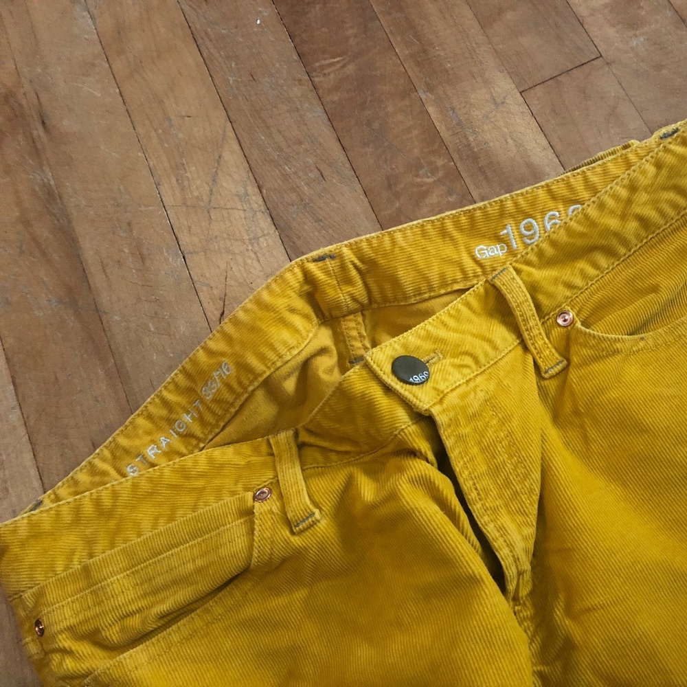 Gap 1969 16 corduroy bootcut pants in mustard