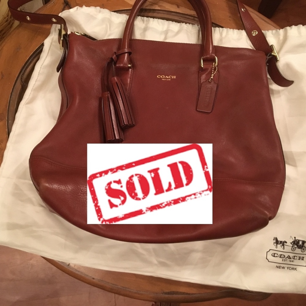 Sold elswhere:Coach high end leather handbag