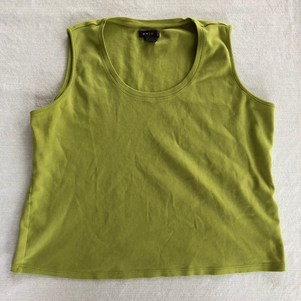 Lime Green Cotton Tank 1X