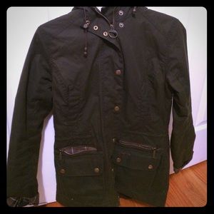 Beautiful Waxed Barbour Tartan Jacket Size 4