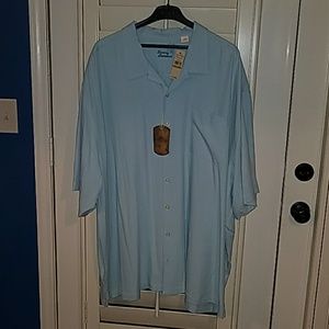 NWT Tommy Bahama Twill SS Shirt Canal Blue 4X