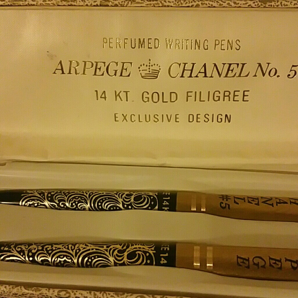 Vintage Arpege Chanel writing pens