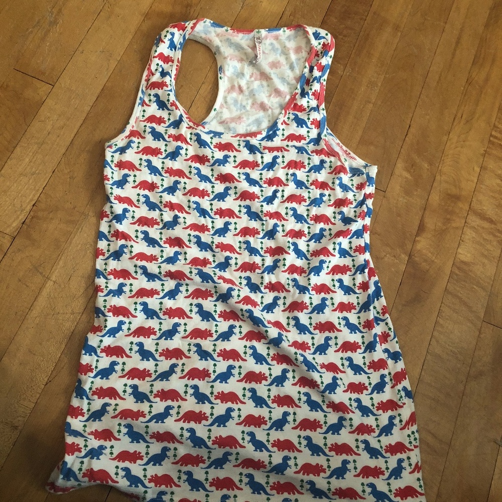 Threads racerback dino tank, L