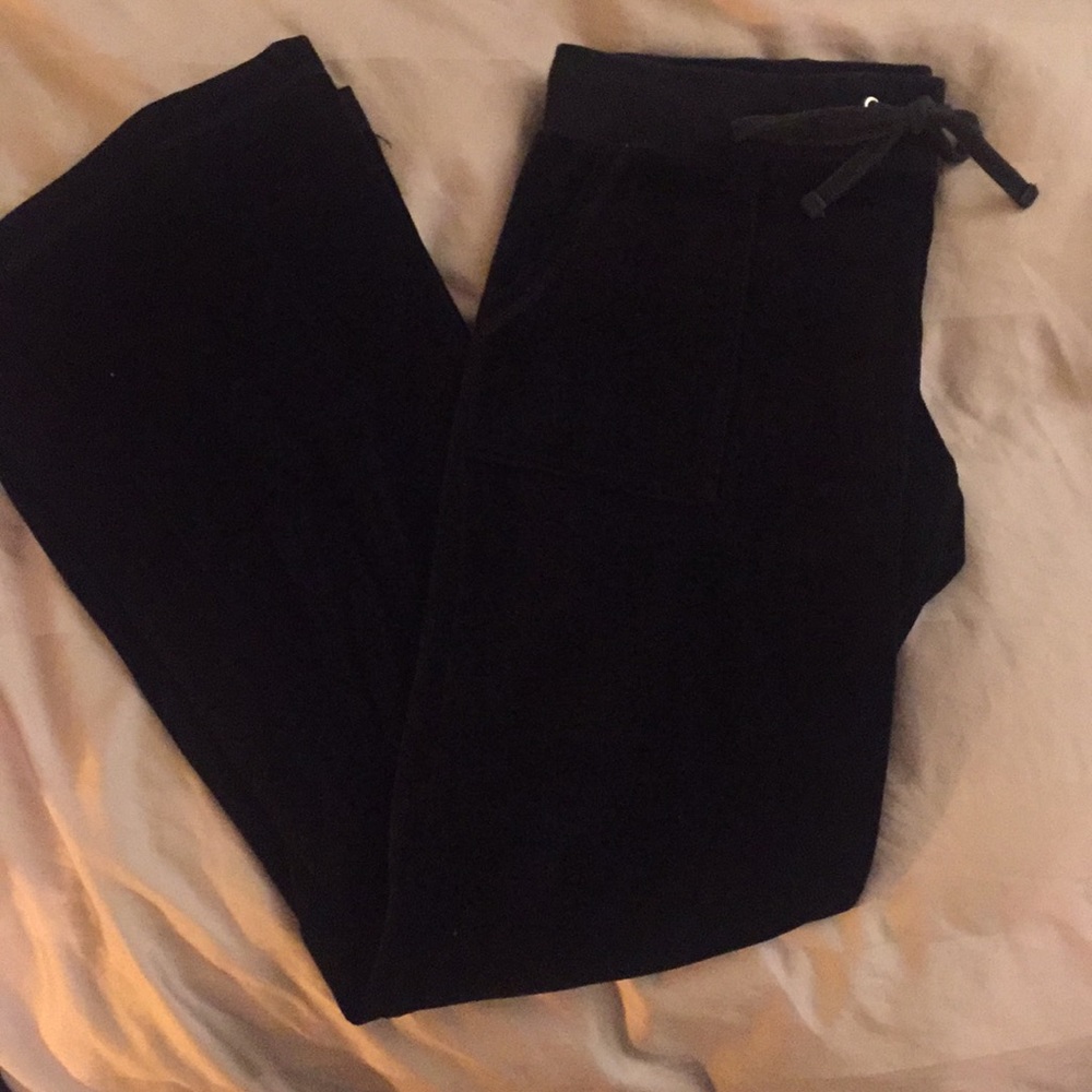Soft black velvet pants