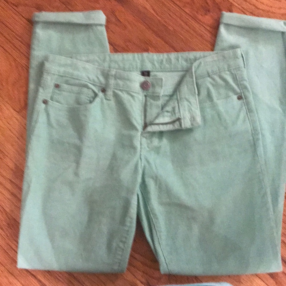 Mint green Gap corduroy pants