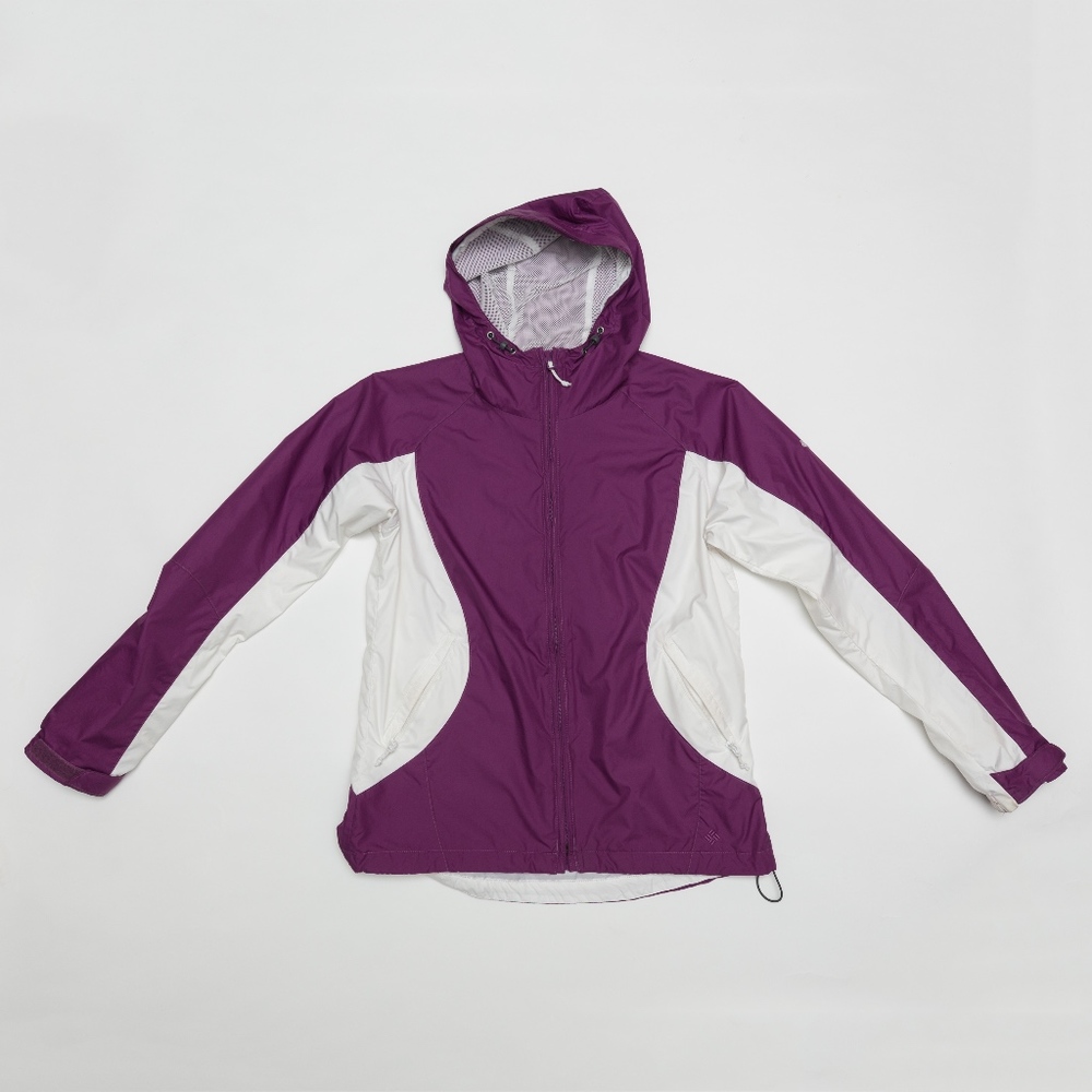 Columbia Yamhill Windbreaker Purple White Medium