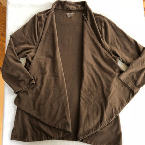 Charter Club Brown Drape Cardigan Size XL