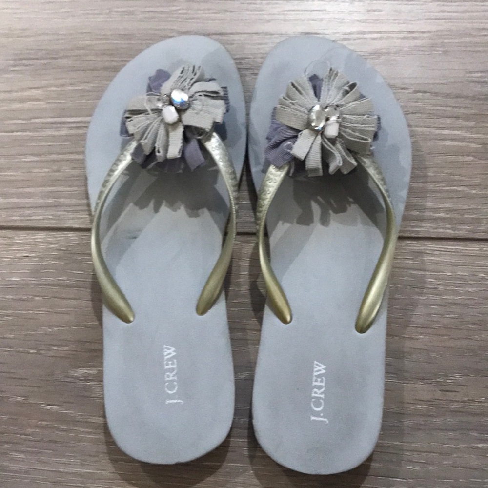 J crew jeweled sandals