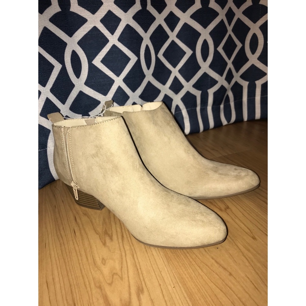 Suede Beige Booties from Old Navy
