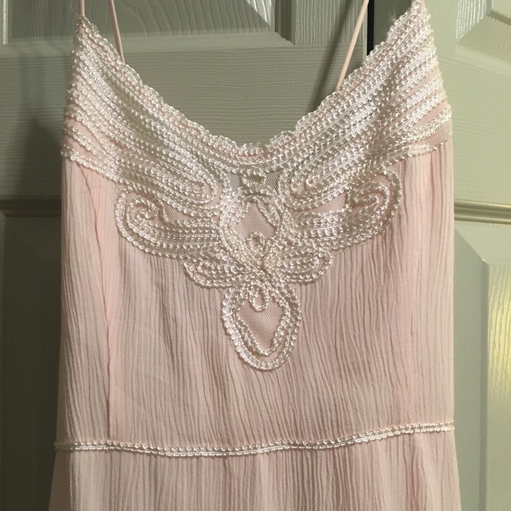 Blush Color, Thin strap Maxi Dress.