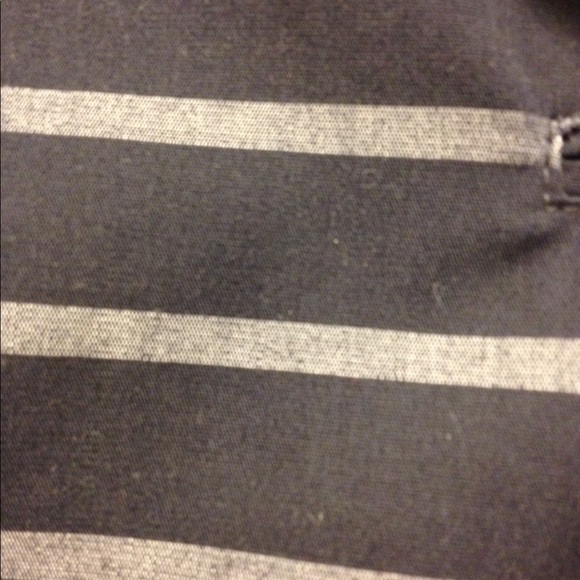 Navy striped trench coat w:tie waist water proof - Picture 5 of 7