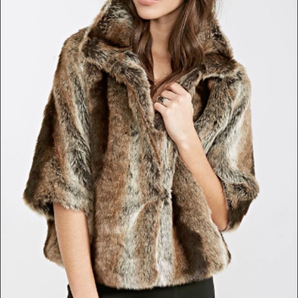 Forever 21 high neck faux fur jacket
