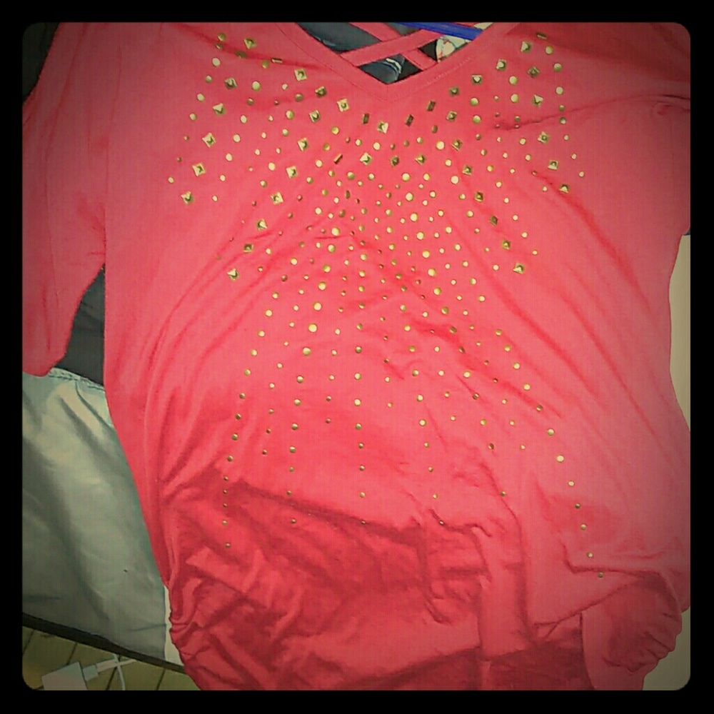 Red with gold like sequins