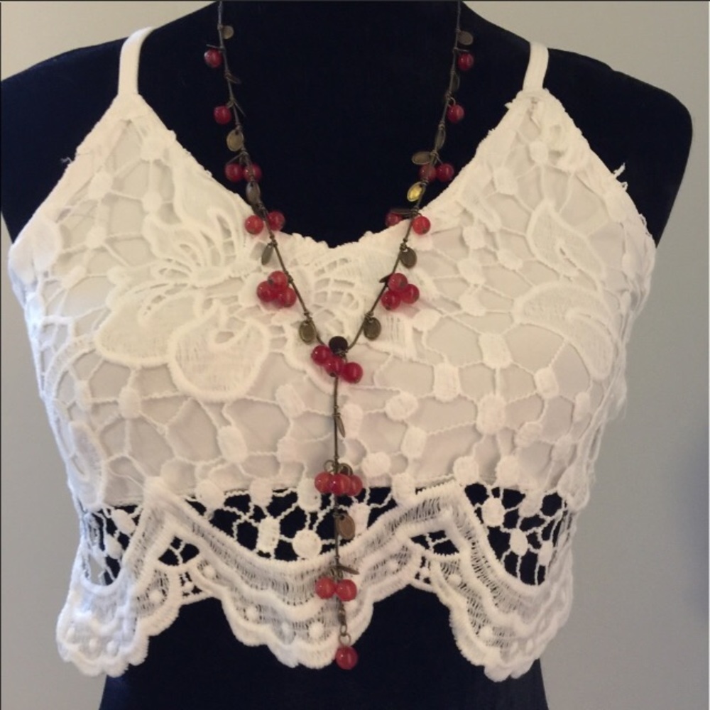 Strappy Lace Festival Boho Crop Top