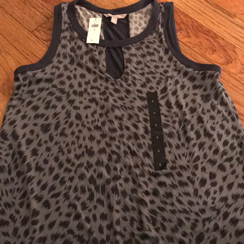 Banana Republic grey leopard tank