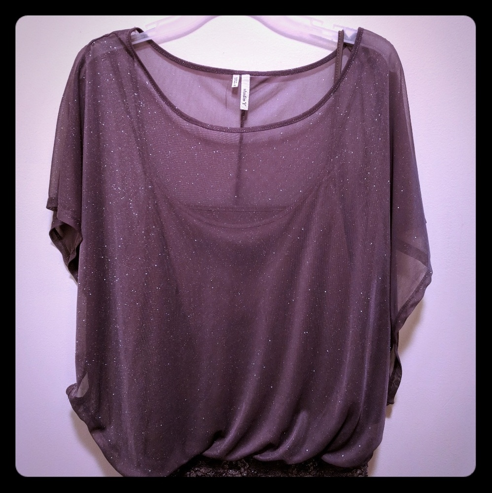Glitter purple glam top!