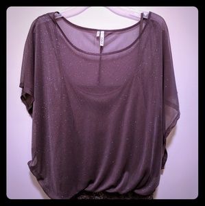 Glitter purple glam top!