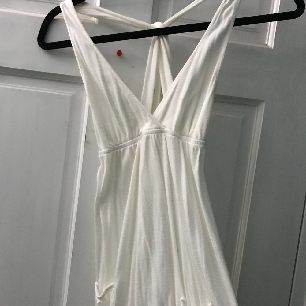 American Eagle white tank top with draw string