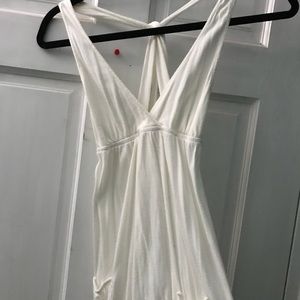 American Eagle white tank top with draw string